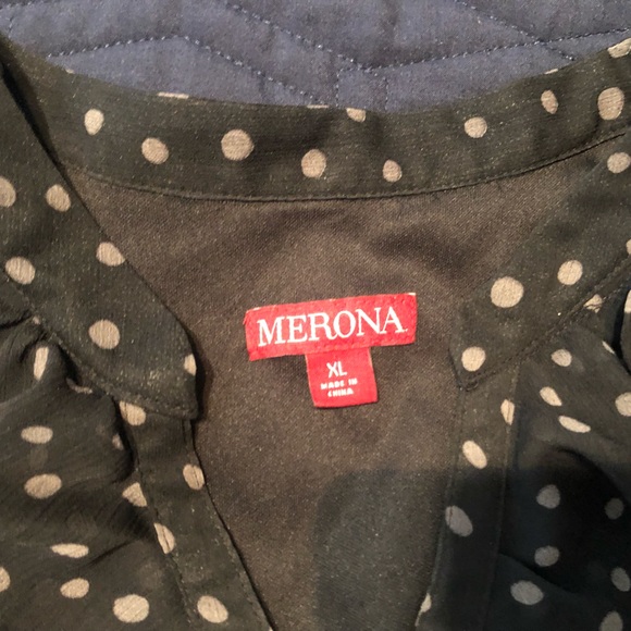 Black and grey polka dot dress - Picture 2 of 3